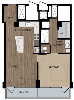 1 Bed / 1 Bath / 600 sq ft / Availability: Not Available / Deposit: $400